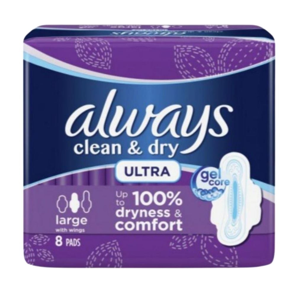 Always Clean & Dry Ultra Thin Large Sanitary Pads 